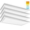 Luxrite 1x2 FT LED Panel Flush Mount Lights 5 CCT Selectable 2700K-5000K 22W 2100LM Dimmable UL 4-Pack LR24027-4PK